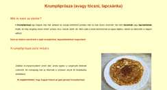 Desktop Screenshot of krumpliprosza.bezso.hu